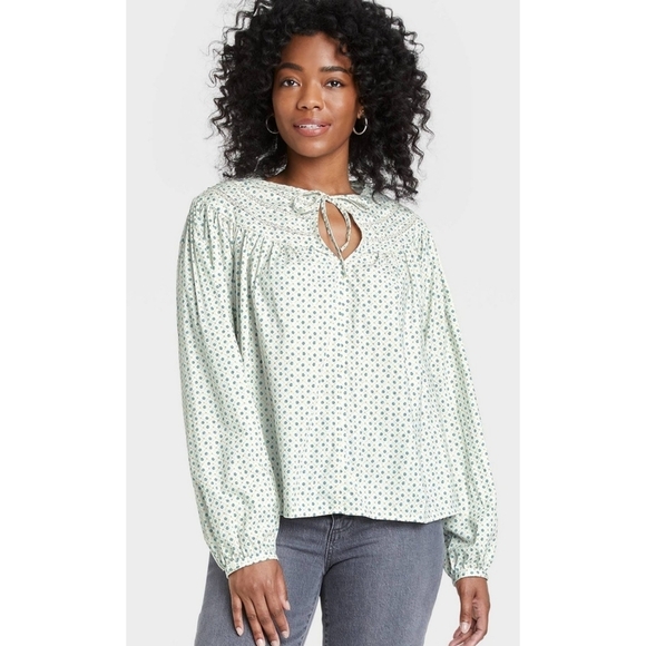 Universal Thread Ditzy floral Prairie top Cream Size M - Picture 1 of 12